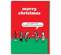 Modern Toss Official - Funny Christmas Card - 'ChatGPT’- Hilarious Xmas Cards For Him Her Friends Family - Cheeky Cartoon Comedy - Festive Seasonal Humour