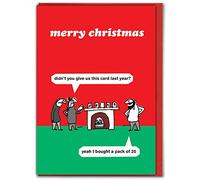Modern Toss Official Funny Christmas Cards For Men Women -'Card Pack' - Hilarious Xmas Cards For Friends Mates Him Her Mum Dad - Sold By Brainbox Candy