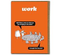 Modern Toss Official Funny Office Birthday Card - 'Work Biscuits Card' - Perfect For Friends Mates Him Her Boy GirlFriend Colleague Partner - Sold By Brainbox Candy