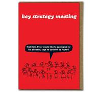 Modern Toss Official Funny Rude Offensive Happy Birthday Card - 'Key Strategy Meeting' - Perfect For Best Friends Workmates Him Her Boyfriend - Sold By Brainbox Candy