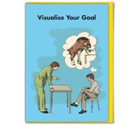 Modern Toss Official Funny Silly Cheeky Leaving Card - 'VisualiseYour Goal' - Perfect For Colleagues Friends Mates Him Her