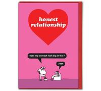 Modern Toss Official Funny Valentines Cards - 'Honest Relationship' - Valentines/Birthday Cards For Him Her Boyfriend Girlfriend Husband Wife Partner - Sold By Brainbox Candy