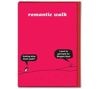 Modern Toss Official Funny Valentines Cards - 'Romantic Walk' - Rude Valentines Day Cards For Boyfriend Girlfriend Husband Wife Partner - Sold By Brainbox Candy