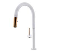 Modern Touch Sensor Kitchen Faucet Pull Down Gold White & Pink Mixer Easy Control for Hot & Cold Water Elegant Design for Contemporary Kitchens