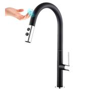 Modern Touch Sensor Kitchen Faucet Pull Out Gold White & Rose Mixer Hot & Cold Water Control Elegant Design for Contemporary Kitchens