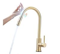 Modern Touch Sensor Kitchen Faucet with Pull Down Sprayer, 2 Spray M, 360° Rotat, Brass Mixer Tap, Easy Hot & Cold Water Control for Kitchen Sink.