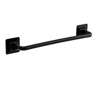Modern Towel Rail for Bathroom, Wall Mounted Towel Holder with No Drill, Scratch Resistant & Proof Bathroom Storage Organizer(Black L)