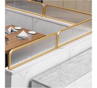 Modern Translucent Glass Partition for Office Counter 30cm Low Divider (Gold-A 30x90cm) - Stylish Workspace Separation Ideal for Contemporary Interiors