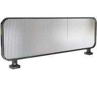 Modern Translucent Ironwork Room Dividers 30x100cm - Striped Tabletop Partitions for Dining Areas & Restaurants - Stylish Black Separators for Contemporary Spaces