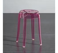 Modern Transparent Acrylic Stackable Bar Stools Backless for Kitchen Living Room Bedroom Office