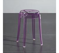 Modern Transparent Acrylic Stackable Bar Stools Backless for Kitchen Living Room Bedroom Office