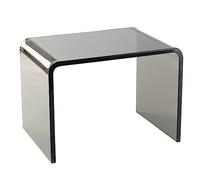 Modern Transparent Acrylic U-Shaped Side Table Stylish Round-Corner Coffee Table for Small Spaces Perfect for Bedroom & Living Room Furniture