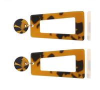 Modern Trapezoid Earrings Long Geometric Pendant Earrings Colorful Earrings Acetate Texture to Match Fashion Look