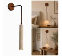 Modern Travertine Wall Sconce, Adjustable Cord Stone Lamp
