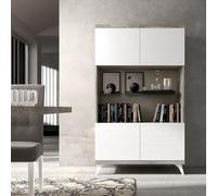 Modern Treviso White Italian 2 Door Vitrine