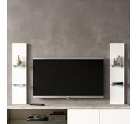 Modern Treviso White Italian DVD Shelves