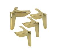 Modern Triangle Metal Furniture Legs, 4-Pack, 8-15 cm Adjustable Sofa Feet, Bed and Nightstand Support, DIY Replacement Legs with Screws, Titan Finish, Size & Color Choices Available