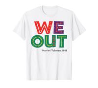 Modern Tribute to Harriet Tubman with Colorful Typography T-Shirt
