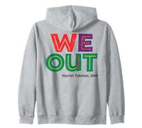 Modern Tribute to Harriet Tubman with Colorful Typography Zip Hoodie