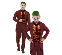 Smiffys Modern Trickster Costume T Shirt, Jacket & Trousers, Halloween Cirque Sinister Fancy Dress, Clown Dress Up Costumes