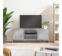 vidaXL TV Cabinet Concrete Grey 102x30x37.5 cm Engineered Wood UK