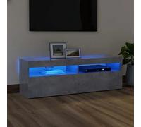 vidaXL TV Cabinet with LED Lights Concrete Grey 120x35x40 cm