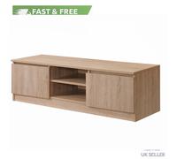 Timber Art Design Modern Tv Unit 120Cm Media Cabinet 2 Doors + Shelf Sonoma Oak