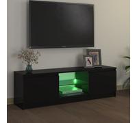 vidaXL TV Cabinet with LED Lights Black Living Room Hanging TV Stand Unit