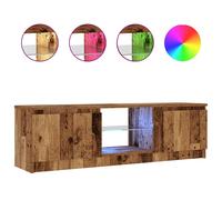 UK TV Cabinet with LED Lights TV Unit Hall Entertainment Cenrtre TV Stand vidaXL