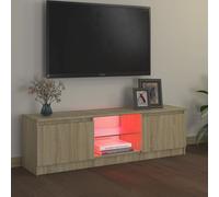 vidaXL TV Cabinet with LED Lights Sonoma Oak Living Room Hanging TV Stand