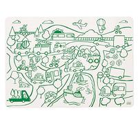 Modern-Twist 10 x 14 Reusable Coloring Doodle Mat, 100% Food-Grade Silicone, Transportation Pattern, Pack of 1