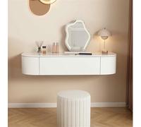 Modern ty Makeup Table with Drawer Sleek Suspended Corner Desk Versatile Nightstand for Bedroom & Home Office nization