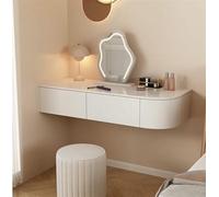 Modern ty Makeup Table with Drawers Sleek Suspended Desk & Corner Workstation Minimalist Nightstand for Bedroom & Home Office Space-Saving Design