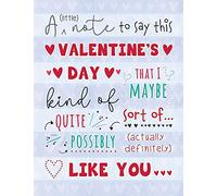 Modern Type Valentines Card Open - 8 x 6 inches - Piccadilly Greetings