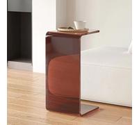 Modern U Sd Acrylic End Table C Sd Sofa Side Table Industrial Couch Side Table Multipurpose Nightstand Brown Accent Table (30x30x55cm)