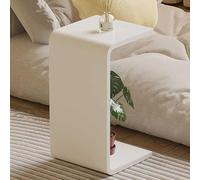 Modern U-Shaped Acrylic Side Table Stylish Nightstand & Bathroom ol Chic Coffee Table for Bedroom & Living Room White 30 x 30 x 60 cm