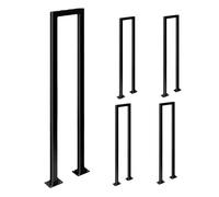 Modern U-Shaped Handrail Ideal for Loft Stairs and Garden Settings, A Reliable Outdoor Stair Railing,Black Height 95cm(5PCS)
