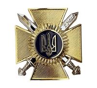 Modern Ukraine Army Military Style Officers Cap Hat Metal Badge Trident Cockade