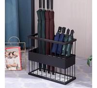 Modern Umbrella Holder Metal Rectangle Style Umbrella Stand for Entryway, Marble Reinforced Base, Strong and Firm, Save Space (Color : Black, Size : Large)