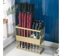 Modern Umbrella Holder Metal Rectangle Style Umbrella Stand for Entryway, Marble Reinforced Base, Strong and Firm, Save Space (Color : Gold, Size : Large)