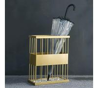 Modern Umbrella Holder Metal Rectangle Style Umbrella Stand for Entryway, Marble Reinforced Base, Strong and Firm, Save Space (Color : Gold, Size : Small)