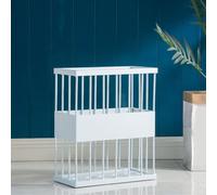 Modern Umbrella Holder Metal Rectangle Style Umbrella Stand for Entryway, Marble Reinforced Base, Strong and Firm, Save Space (Color : White, Size : Small)