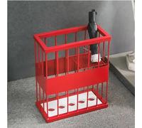 Modern Umbrella Holder Metal Rectangle Style Umbrella Stand for Entryway, Marble Reinforced Base, Strong and Firm, Save Space (Color : Red, Size : Small)