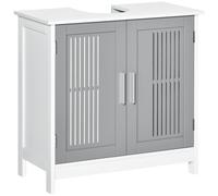 Modern Under Sink Cabinet with 2 Doors, Bathroom Vanity Unit, White