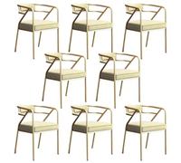Modern Upholstered Armchair for Home Dining Restaurant & Coffee Shop Stylish Side Chair with Cushion Perfect for Waiting Rooms (Color 12 Set of 8)