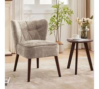 Modern Upholstered Armless Accent Chair Tufted Back Lounge Chair, For Living Room, Bedroom, Or Office