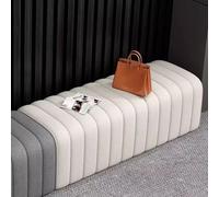 Modern Upholstered Bench for Bedroom & Entryway Soft Cushioned Shoe Storage Seat Stylish Sofa for Living Room & Waiting Area (100 x 40 x 40 cm Beige)