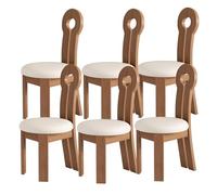Modern Upholstered Dining Chair Set of 2/4/6 - Durable Wooden Dining Chairs, Non-Deformable, Ideal for Kitchen & Living Room (Black)
