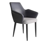 Modern Upholstered Dining Chairs - PU Leather Farmhouse Kitchen Seating with Padded Back & Metal Legs - table Dining Room Chairs (Nero)