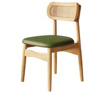 Modern Upholstered Dining Chairs Set of 2/4/6/8 Curved Rattan Backrest Stylish Wood Kitchen Seating for Restaurants Living Room & Bedroom (Natural Beige)